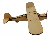 Quebra-cabeça 3d Miniatura Avião Monomotor Em Mdf Arte