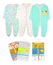 Pack 3 Pijamas Ositos Bebe Algodon Rib