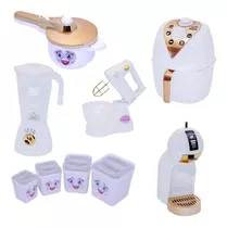 Cozinha Infantil Menina Brinquedo Kit Liquidificador 9pç