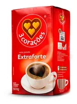 Café Brasilero/brasileño 3 Corações Molido Torrado Natural Sin Azúcar Extraforte 500g