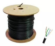 Cabo Lan Utp Cat5 Ultra Cftv 4px24awg Cca Cx 300mt Preto