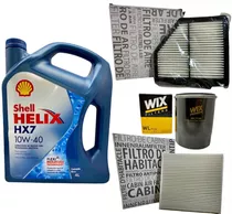 Kit Service Aceite Shell Hx7 10w40 + Filtros Honda Hrv 1.8