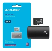 Pendrive E Cartão De Memoria Usb 2.0 Micro Sd Multilaser