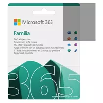 Microsoft 365 Familia 1 Año Suscripción Para 6 +1tb Onedrive