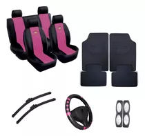 Kit Capas Couro Banco Carro Tapetes Volante Fiat + Palheta