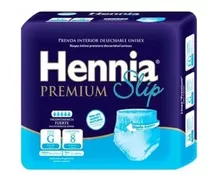 Hennia Premium Slip Prenda Interior Descartable Unisex Talle Grande 8 Unidades