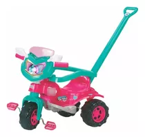 Triciclo Velotrol Motoca Infantil Menina Empurrar Cor Rosa