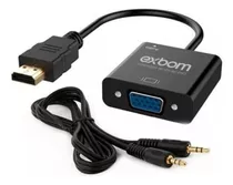 Cabo Adaptador Conversor Hdmi Para Vga Monitor Audio C/ P2