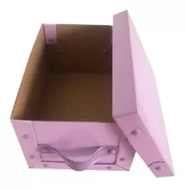 Caja Baulera Lila Organizadora Mediana 39x30x18cm