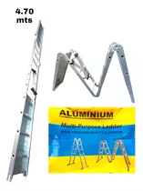 Escalera De Aluminio 4.75m 4 Peldaños X 4 Tramos