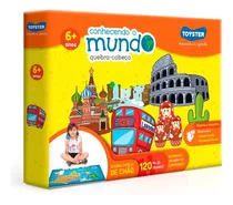 Quebra Cabeça Puzzle Grandão Conhecendo Mundo 120pçs Toyster