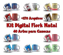 Pack Com 40 Artes Para Canecas Flork Natal + 270 Arquivos