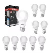 Kit 10 Lâmpada Led 9w Bulbo E27 6500k Branco Frio Cor Da Luz Branco-frio 110v/220v