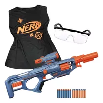 Lançador De Dardos Nerf Elite Eaglepoint Com Colete E Óculos