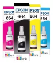 Kit Tinta Epson Original Refil 664 L355 L365 L375 L395 L495