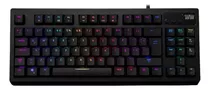 Teclado Gamer Vsg Quasar Rgb Qwerty Outemu Brown Español Latinoamérica Color Negro Con Luz Rgb