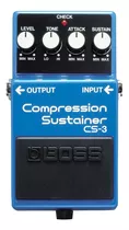 Pedal De Efecto Boss Compression Sustainer Cs-3  Azul