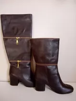 Bota De Cuero Mujer 3 En 1