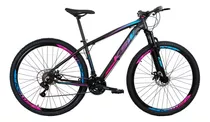 Bicicleta Aro 29 Ksw Xlt Câmbios Shimano 21v - Cubo Roletado Cor Pink/azul Tamanho Do Quadro 15