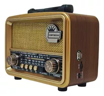 Radio Radinho Retro Estilo Antigo Madeira Am Fm Com Antena