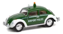 Volkswagen Fusca Beetle Airport Police Greenlight 1/64