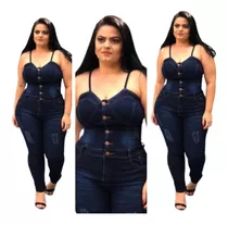 Macacão Macaquinho Alcinha  Plus Size Luana Fashion 