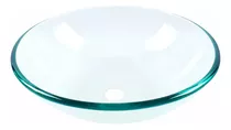 Solana Ovalin Lavabo De Cristal Templado De 35 Cm Modelo Babel Color Esmerilado / Ovalin De Sobreponer En Tocador De Baño