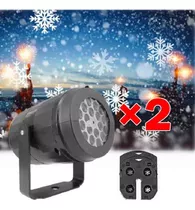 2 Luces Led De Copo De Nieve Navideñas