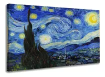 Quadro Decorativo Noite Estrelada Van Gogh Para Sala Quarto