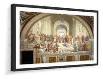 Quadro Decorativo Raphael Escola De Atenas 64x50
