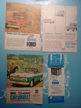 Propaganda Vintage - (kit De 4). Caminhão Ford/ Pick-up Gm