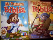 Libro Mi Primera Biblia Para Niños 2 Tomos + Cd Y Láminas 3d