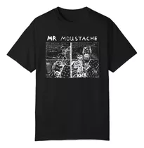 Camiseta De Nirvana Mr. Moustache - Blew - Negro/blanco