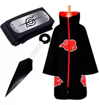 Manto Akatsuki Cosplay Naruto Anime Capa Itachi Infantil