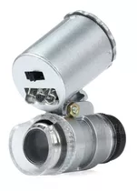 Lupa Aumento Microscópio Miniatura 60x Luz Led Uv Mg9882
