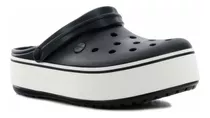 Crocs Crocband Plataforma Platform Black/white Negro Blanco