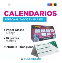 Calendarios Triangulares En Glasse Medida 15x12cm