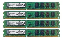 Kit 04 Peças De Memoria Kingston Ddr3 4gb 1333mhz Desktop 