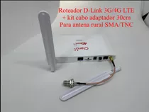 Roteador Wi-fi 3g/4g D-link Dwr-922 +  Adap. P/ Ant. Rural