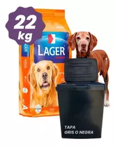Lager Premium Perro Adulto 22 Kg + Recipiente 18kg Rebatible