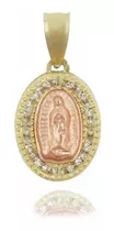 Medalla Virgen De Guadalupe Con Piedras Oro 10 Kilates