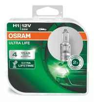 Kit 2 Lamparas H1 Osram Ultra Life 55w 12v 3200k P14,5s
