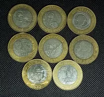 30 Monedas Conmemorativas De 5 Y 20 Pesos Bimetálicas 