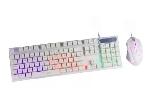 Kit Teclado Mouse Gamer Led Rgb Usb Dpi Jogos Iluminado