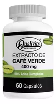 Café Verde 400 Mg X 60 Cápsulas Qualivits®  Adelgazante Sabor Sin Sabor