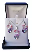 Conjunto Afrodita Cristal Swarovski Elements Y Plata Lila