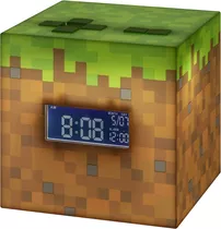 Reloj Despertador Digital De Mesa Bloque De Minecraft Color Cafe