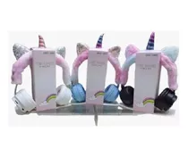 Diadema  De Peluche Con Forma De Unicornio Y  Bluetooth .