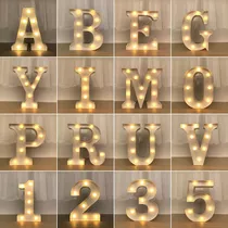 Letras Números Luminosa Con Luz Led Decorativas Para Fiesta