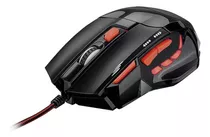 Mouse Gamer Multilaser 2400dpi 7 Botões Preto E Vermelho - M